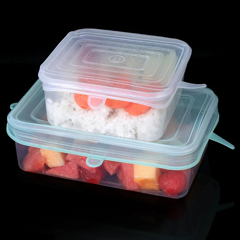 6pcs/set Silicone Covers Adaptable Silicone Lids Silicone Caps for Food