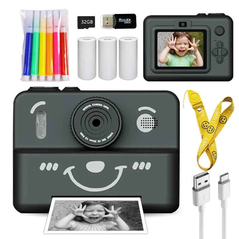 Kids Digital Camera With Instant Print Mini Printer 2.8inch Video Portable Thermal Instant Photo Print Kids Camera With Printer