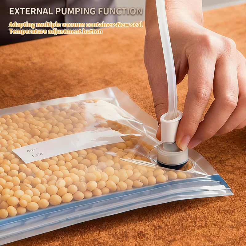 Portable Vacuum Sealer with Strong Suction & USB Wireless Charging