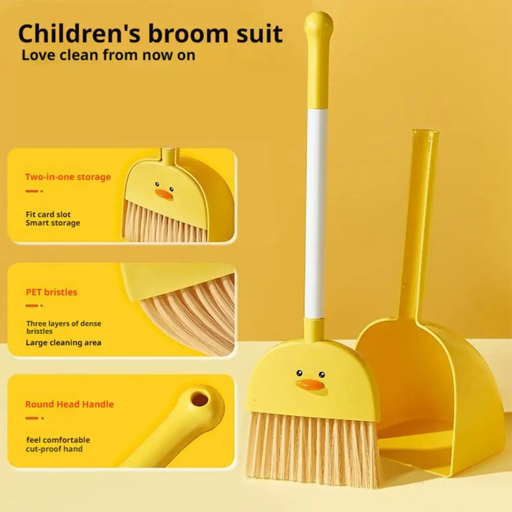 Food Grade PP Children's Mini Broom Dustpan Set Three Piece