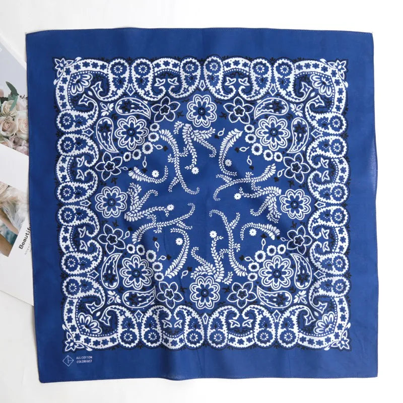 Unisex Hip Hop Women Men Bandana Scarf Punk Square Bandanas Headwear Fashion