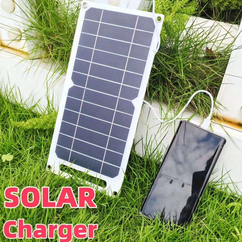 5V Flexible Solar USB Charger Photovoltaic Power Soft Panel Emergency Outdoor Charger for Mobile Phone Fan Power Bank Must-Have