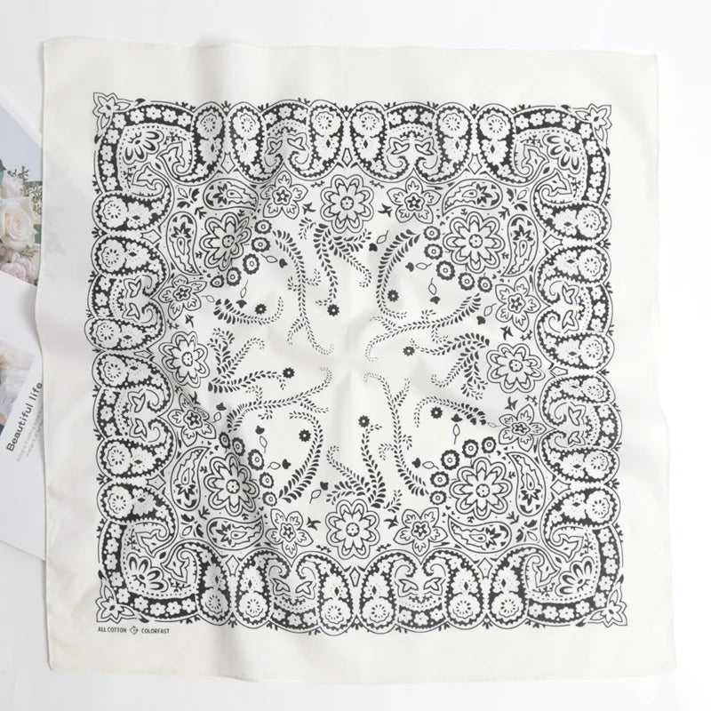 Unisex Hip Hop Women Men Bandana Scarf Punk Square Bandanas Headwear Fashion