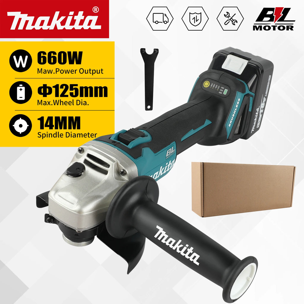 Makita DGA506 Brushless Electric Angle Grinder Rechargeable Cutting Machine 18V High Power Polishing Machine For Makita Battery