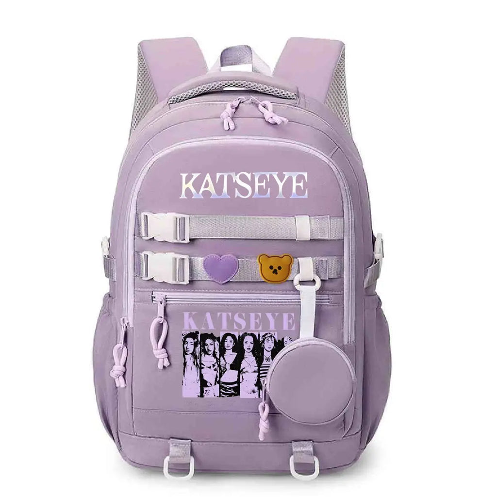 Y2K Girl Group Katseye Graphic School Backpacks for Women Girls