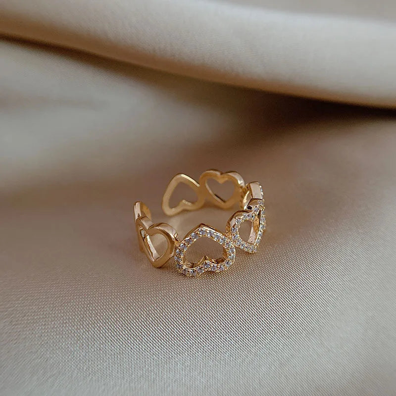 New 2024 Minimalist Thin Rings For Women Wedding Brilliant Cubic Zircon High Quality Versatile Female Finger Ring Jewelry Gifts