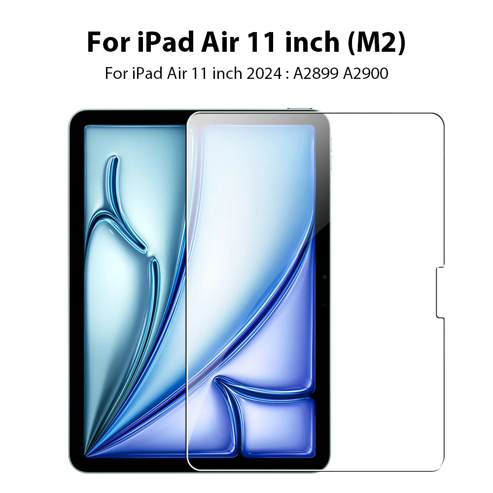 Tempered Glass Screen Protector For iPad A16 Air 13 11 5 4 M3 2025 10th Generation For iPad Pro 12.9 M4 M2 9th 7th Mini 6 7 Film