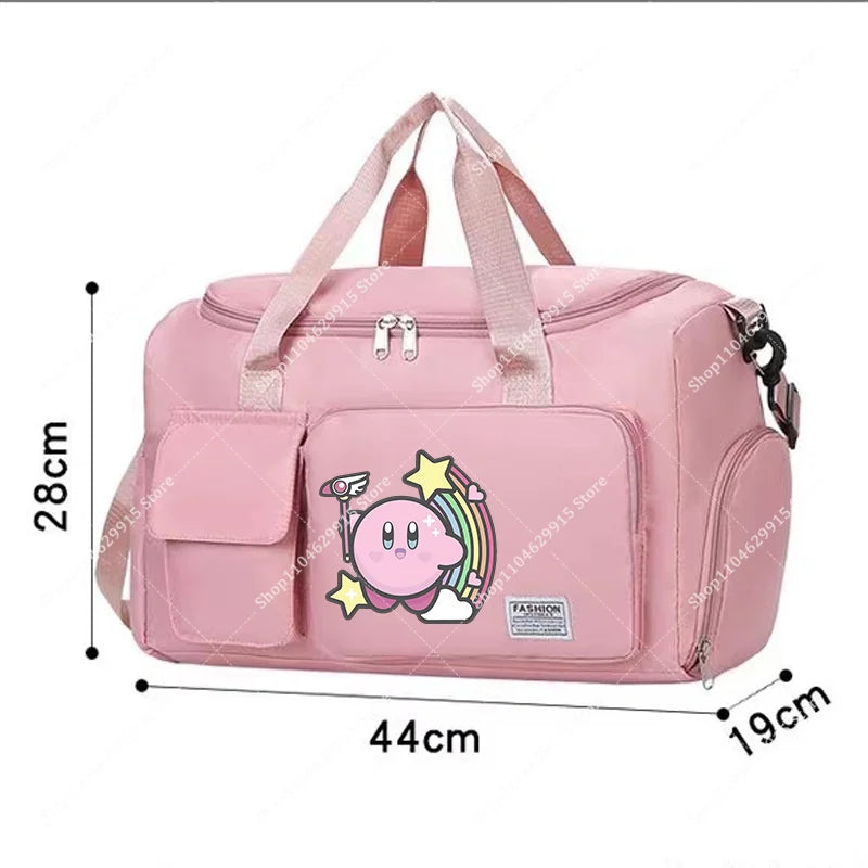Star Kirbys Shoulder Bag Large Capacity Kawaii Cartoon Sports
