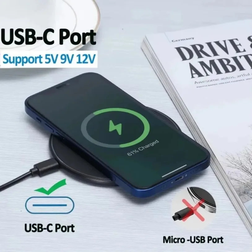 Wireless Charger Pad Fast Wireless Charging Station For Samsung  Xiaomi iPhone