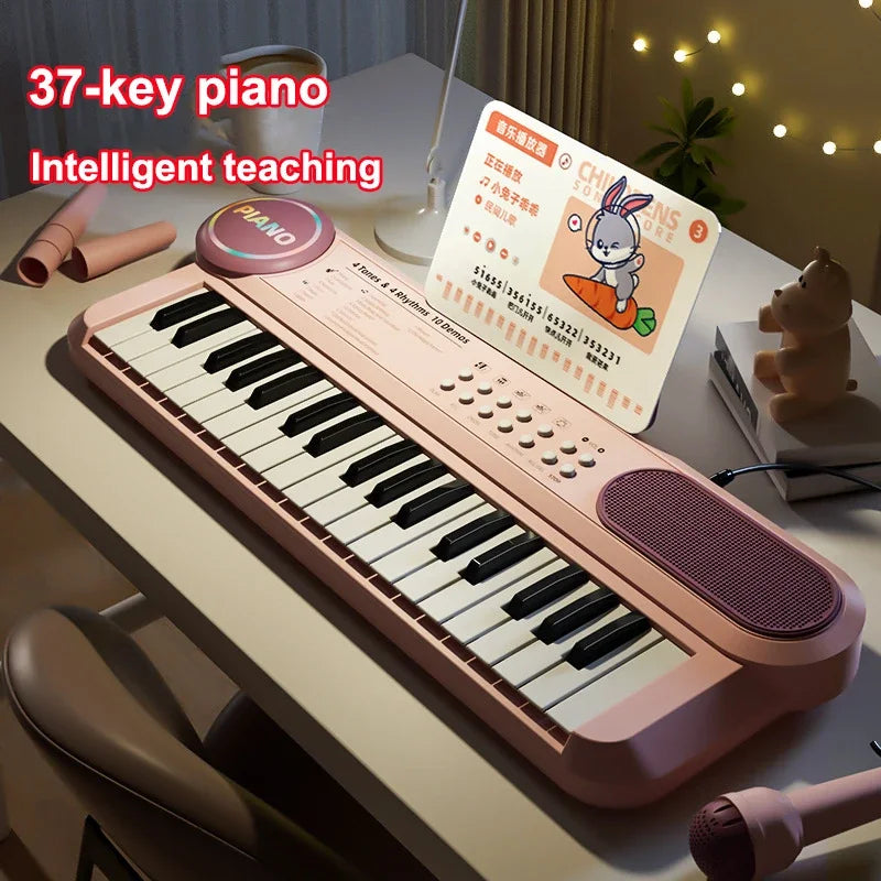 Kids Piano Keyboard 37-Key Multi-Functional with Microphone