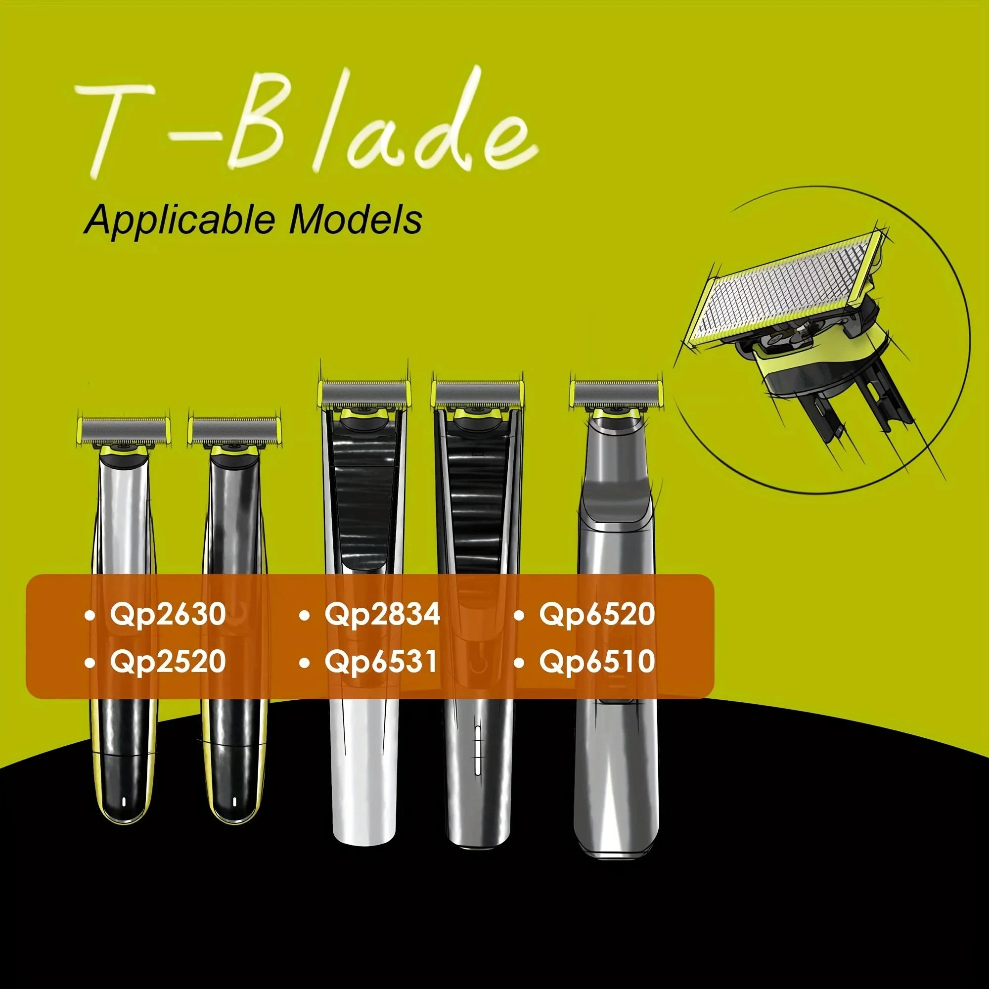 Shaver Replacement Blade For OneBlade & One Blade QP2520 QP2530 QP2620 QP2630 QP6510 QP6520 Hybrid Electric Beard Trimmer