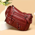 Vintage Women's Leather Crossbody Bags, Multi-layer Large Capacity Shoulder Bag, Suitable for Commuting and Travel Occasions