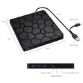 2 in 1 External DVD RW Drive USB 3.0 Type C Interface Slim DVD CD Writer Burner Reader Player Optical Drive For Laptop Notebook
