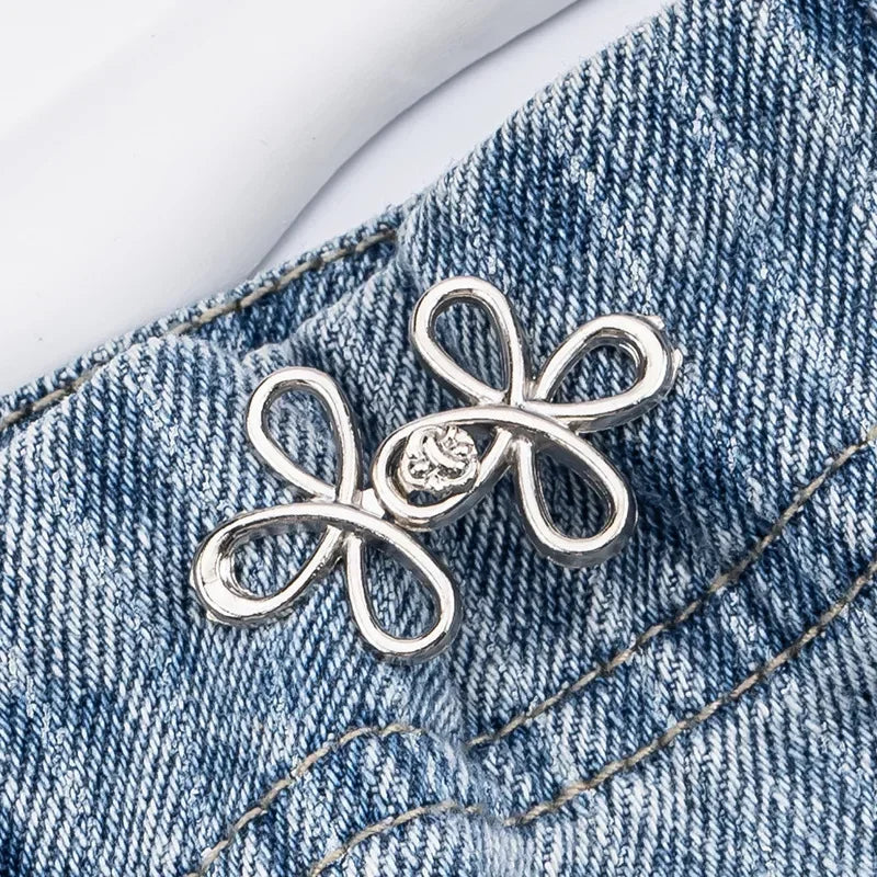 Clover Adjustable Metal Waist Button Fasteners No-Sew