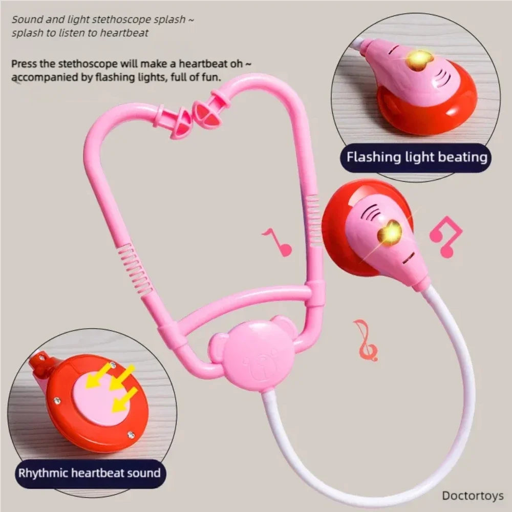 Doctor Nurse Role Play Set Medical Tools With Stethoscope Injectors In A Pretend Play Trolley Box Ideal Gift for Kids Boys Girls