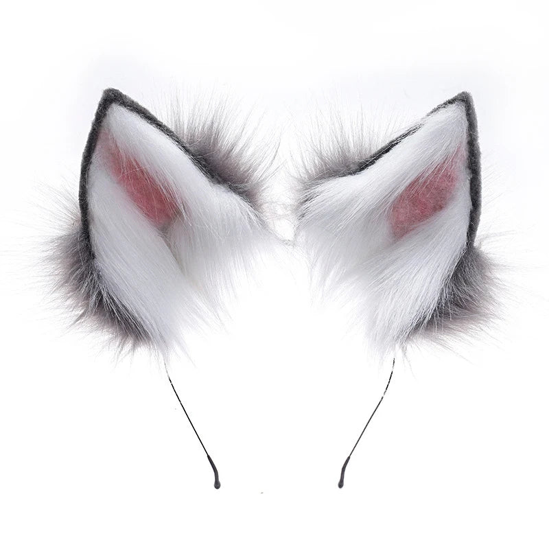 Furry Animal Cat Fox Ear Hair Hoops Adjustable Halloween