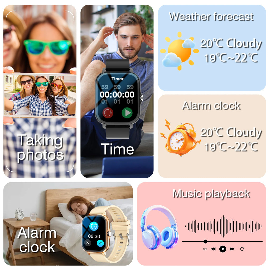 [Smart Watch For Men/Women] Jinmiyun HOT 1.83-Inch Smart Watch