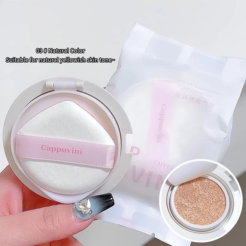 [MP]Cappuvini Moisturizing Air Cushion Cream Light Waterproof Natural Liquid Foundation Brightens Skin Tone Air Cushion BB Cream