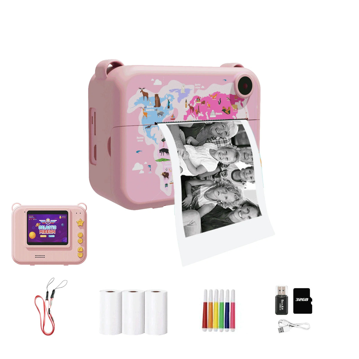 Children Digital Camera Instant Print for Kids Thermal