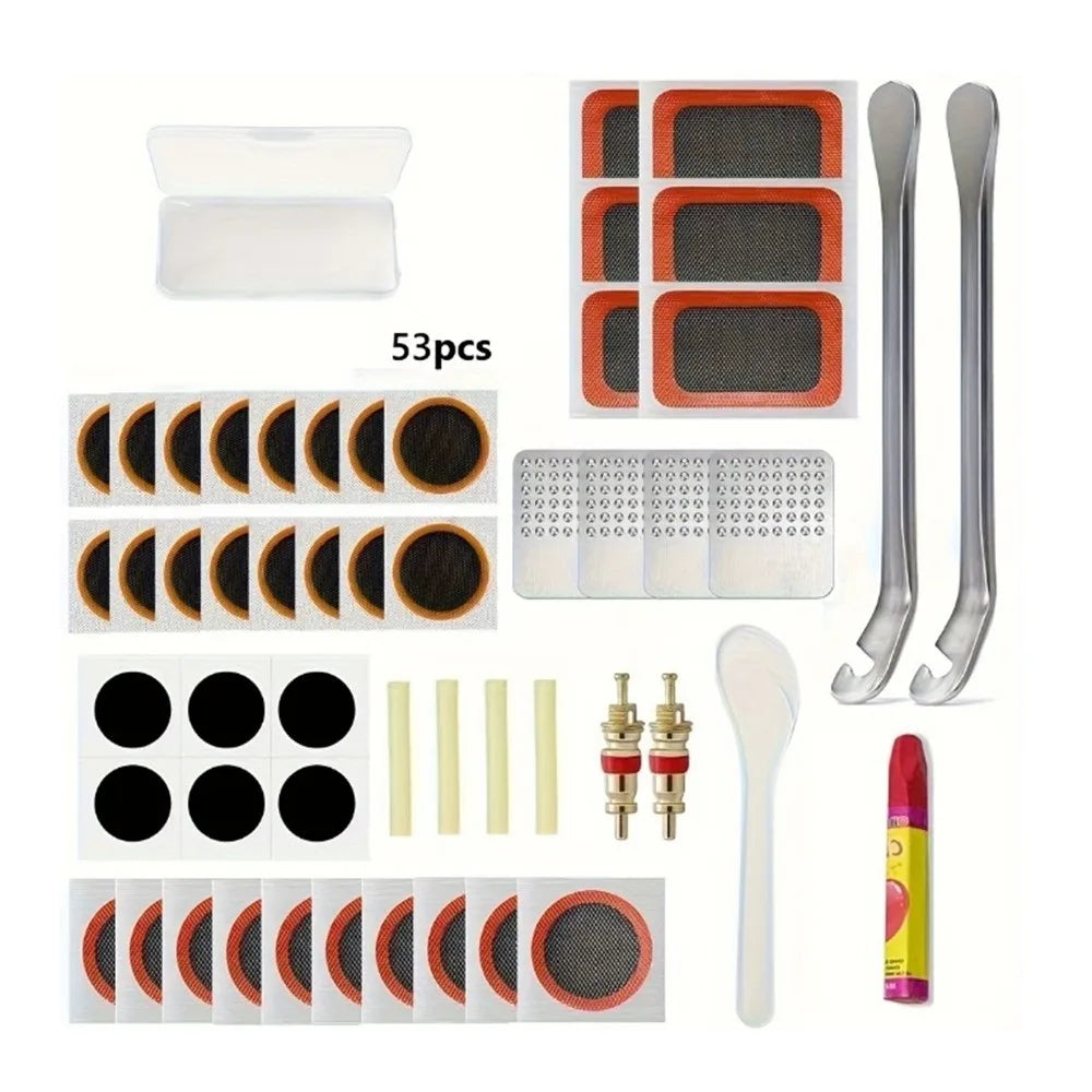 Vulcanizing Patches Bike Tire Repair Kit Metal Rasp DIY Inner Tube Puncture