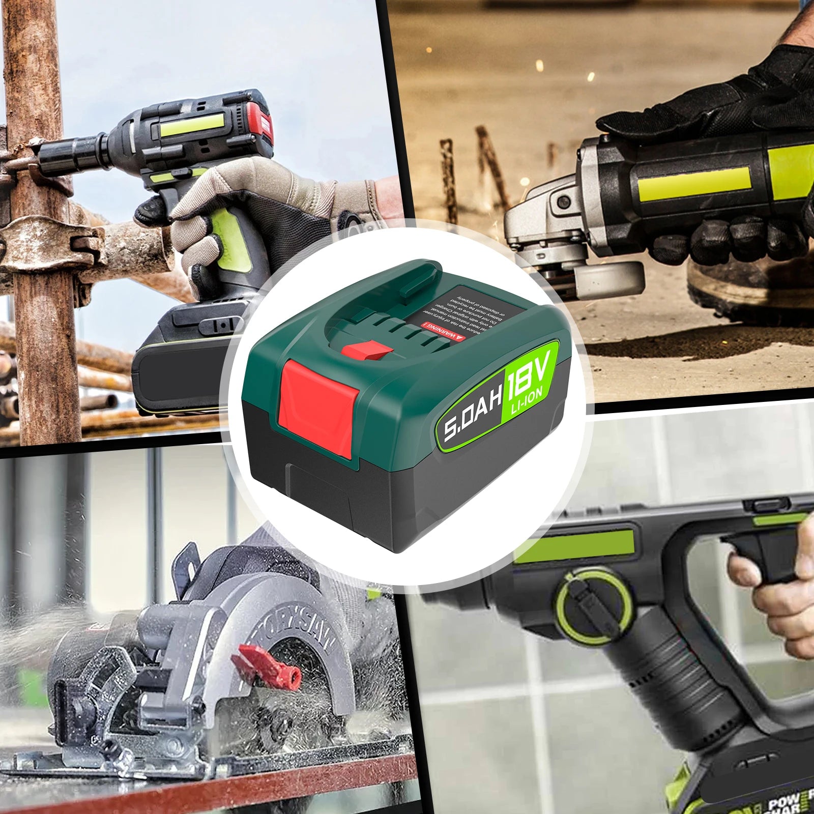Battery 18V For Bosch PBA 3.5Ah 5.0Ah Home & Garden PSB PSR Battery Tools Lithium Power Replacement Battery AL1880CV AL18815CV