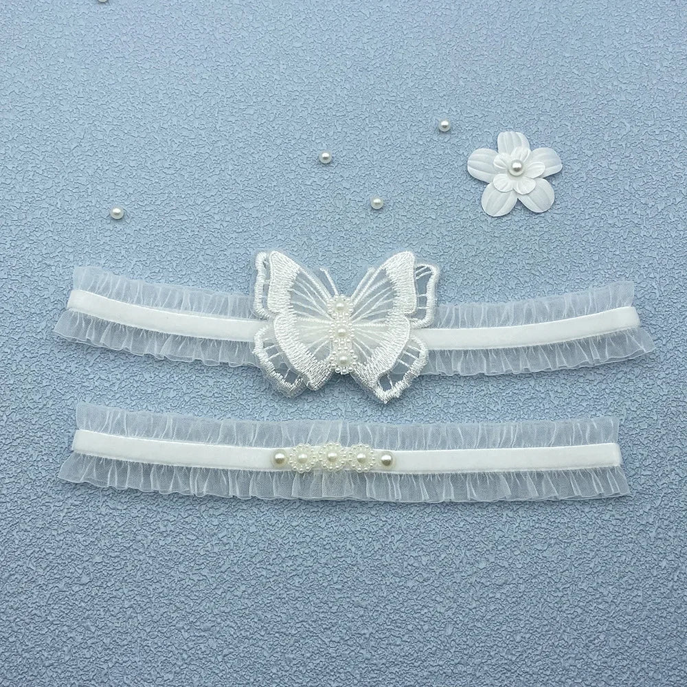 2Pcs Sexy Leg Garter Lace Ruffle Garters Charm Women