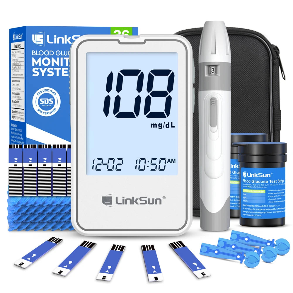 LinkSun Blood Glucose G-425-2 Test Strips Replacement Meter Glucometer