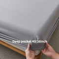 Summer Bamboo Fiber Cooling Fitted Sheet Soft Breathable Mattress Cover 360° Elastic Anti-slip Bed Protector Queen King Size