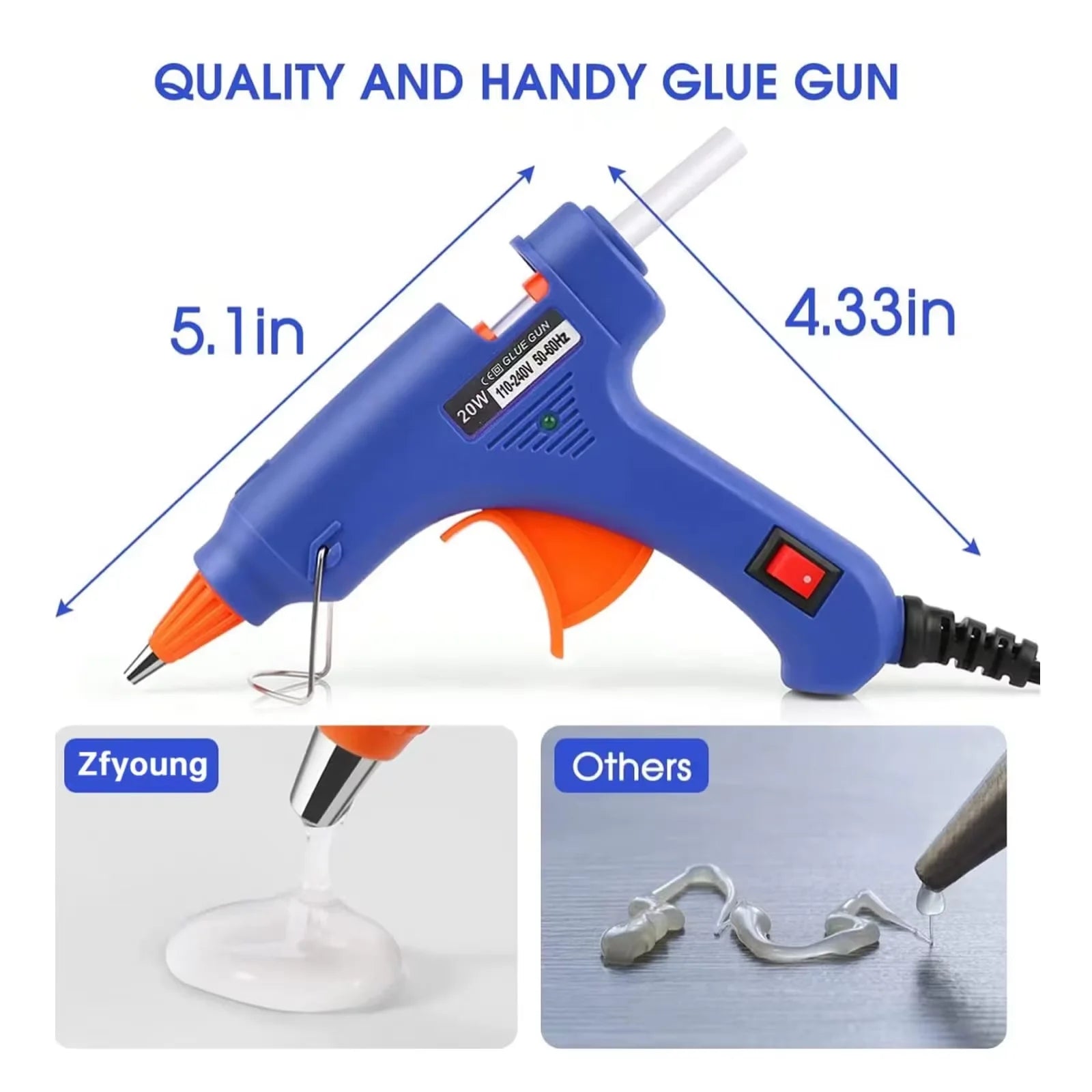 Hot Silicone Gun 20W Electric Glue Gun With 30Pcs Transparent Sticks Mini DIY Tools For Home Repair Tool Special Stick Set