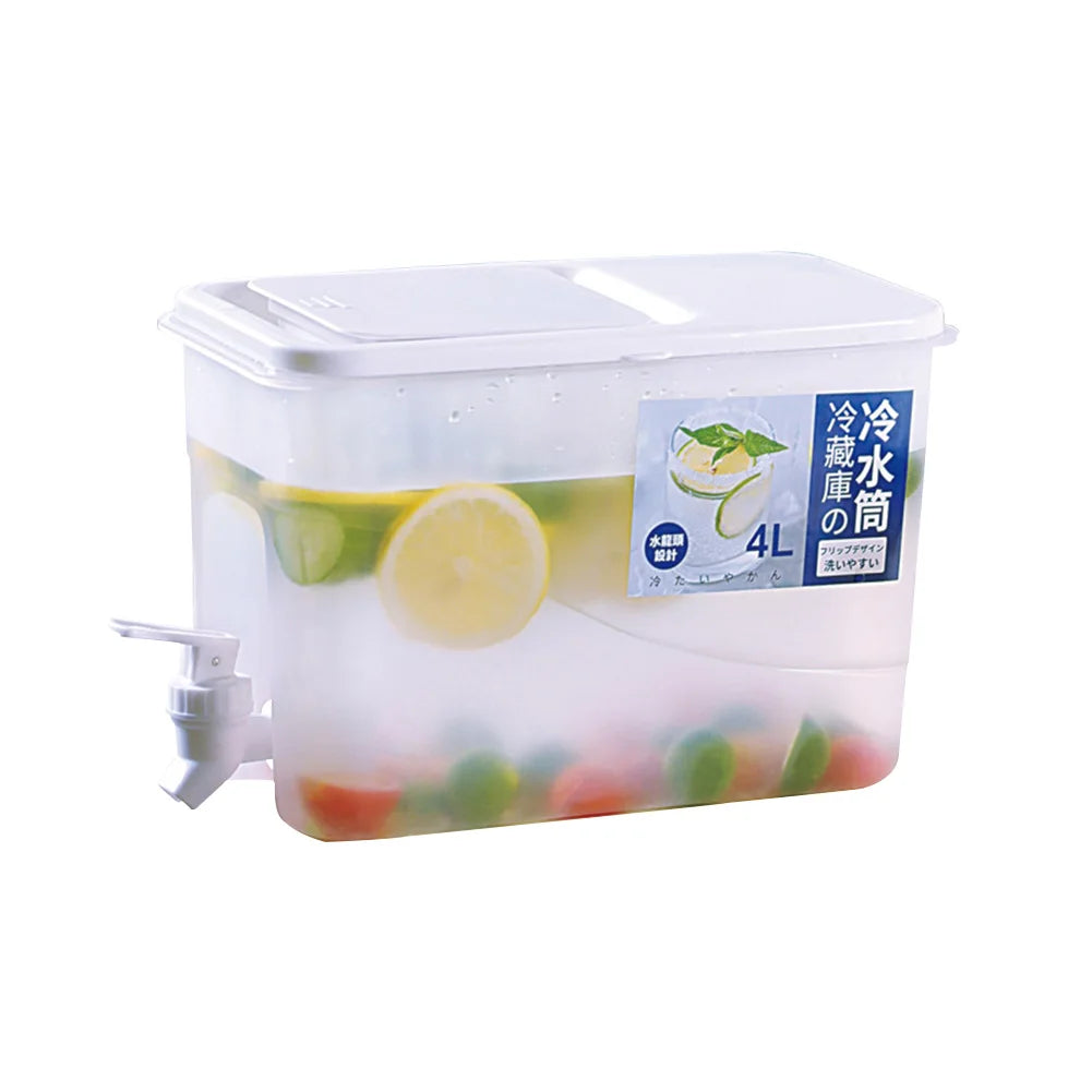 3.5/4/10L Large Capacity Cold Water Pitcher Kettle with Faucet in Refrigerator Iced Beverage Dispenser Refrigerator and Spigot