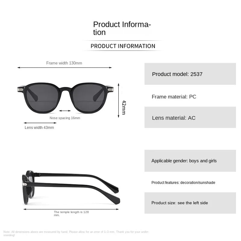 Fashion Children Sunglasses New Vintage Round