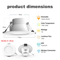 1-10PCS 5W Smart LED Downlight WiFi Ble Ceiling Lamp