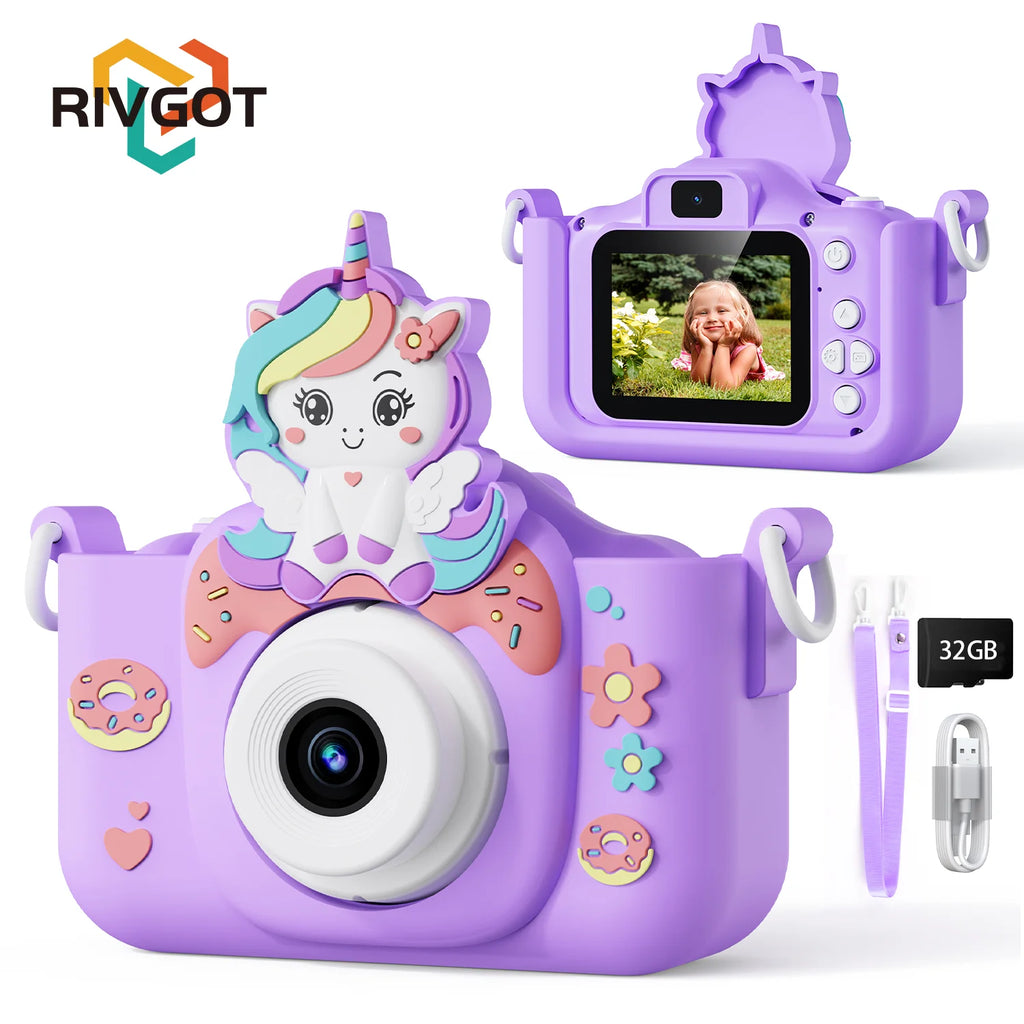 48MP Kids Camera for Girls 3-12 Video Selfie Camera