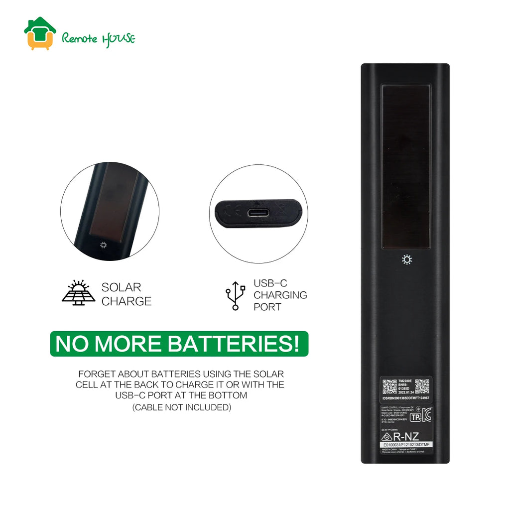 BN59-01385D Solar Voice Remote Control Replacement For Samsung Smart TVs BN59-01385D