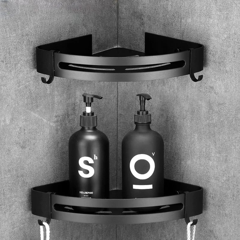 Bathroom Shelf over the Toilet No Drill Wall Mounted Shower Corner Storage Shelves Shampoo Rack Bathroom Hardware Accessories