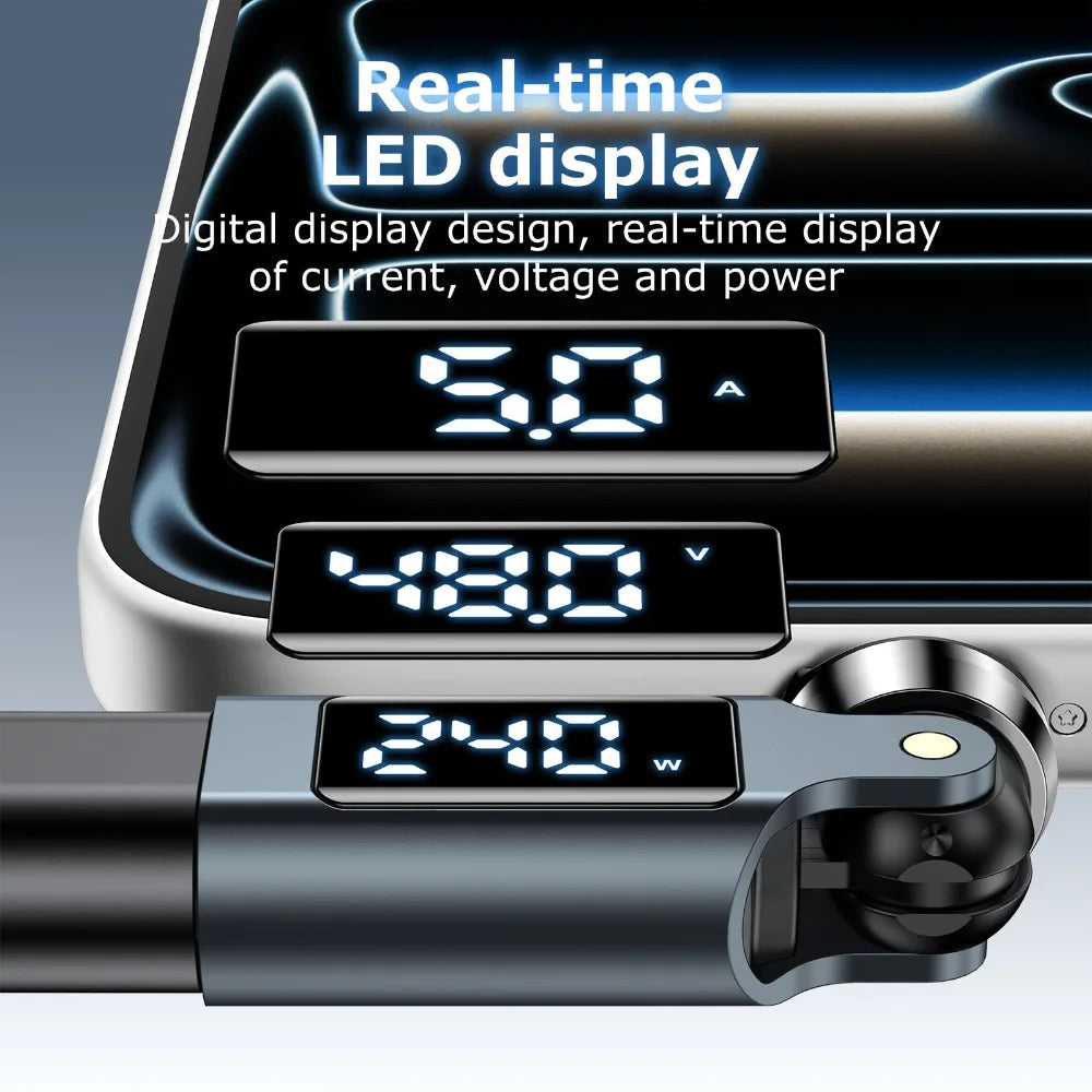 AUFU 240W 5A Type C Adapter USB C to Type-C Digital Display Female Convertor