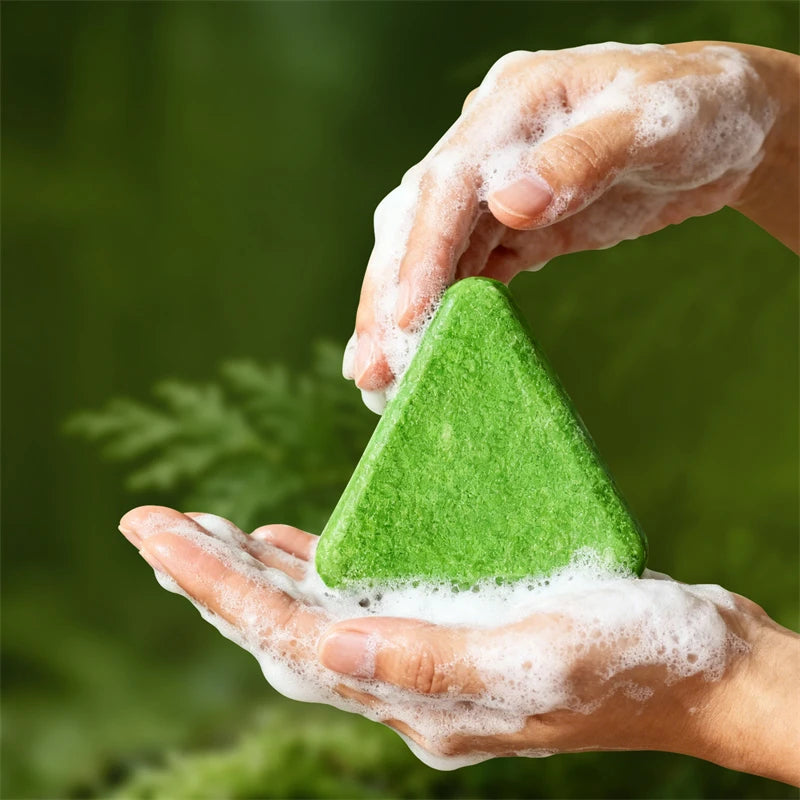120g Usman Grass Handmade Shampoo Soap Natural Hair Loss Treat Strengthens Roots Hair Growth Bar Herbal Shampoo Soap Hair Care