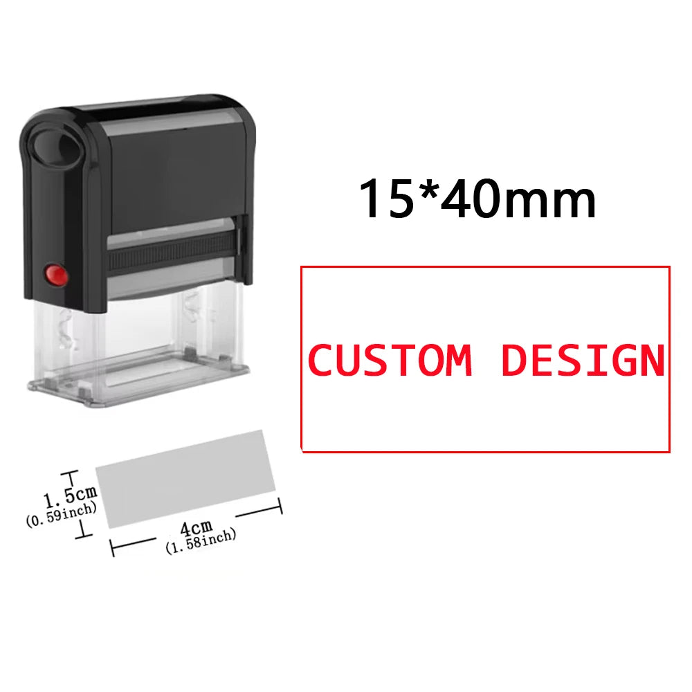 Customize LOGO Self-Inking Stamp Rubber Kit Self Ink Dial Seal Business Number Monogram Printing Stamp Multiple Ink Color Option