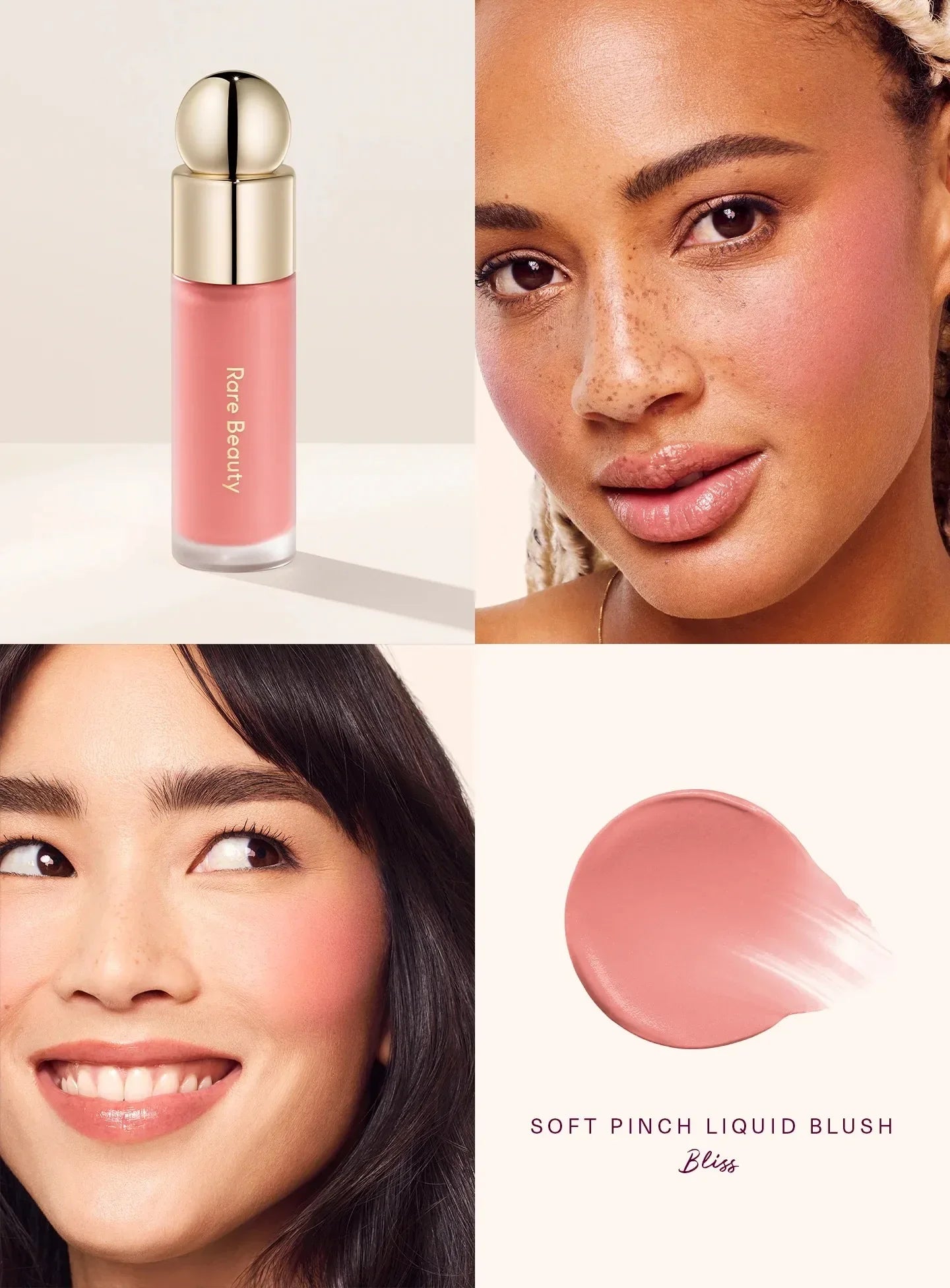 Rare Beauty Soft Pinch Matte Bouncy Cushiony Cream-to-powder Blush Airy and Lightweight Makeup Positive Light Liquid Luminizer