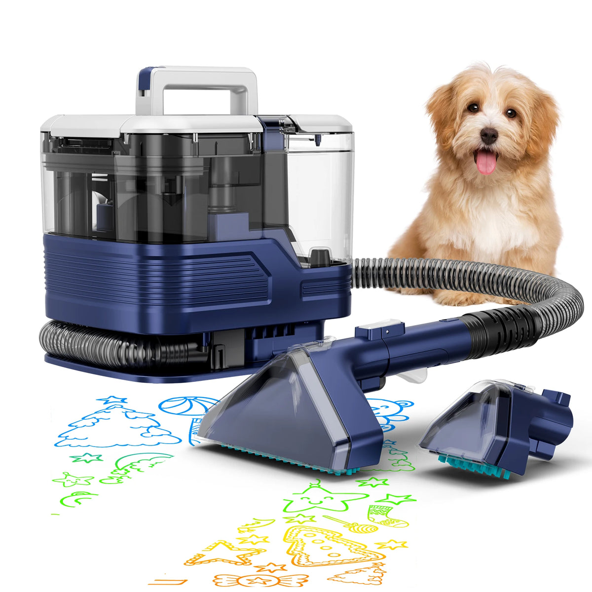 Honki 530W Carpet Cleaner Machine 20KPa Strong Suction Handheld Multifunctional Cleaner