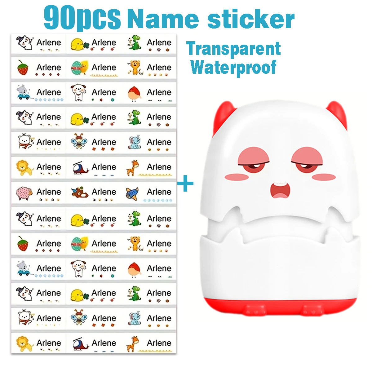 Customized children's name stamp,personalized waterproof stamp for clothing,Men's and women's personalized ink pad stamps