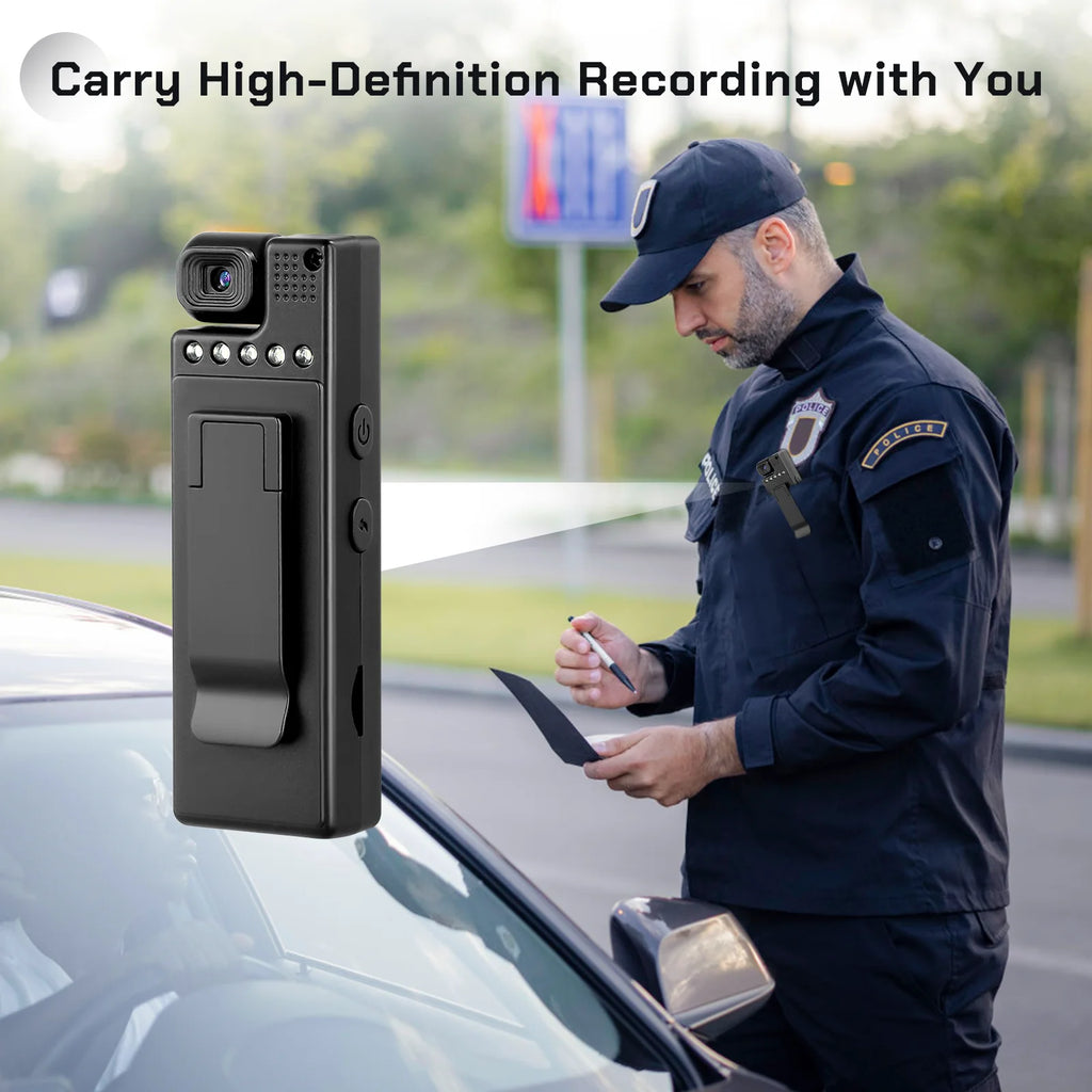 64G Body Camera With Video And Audio Recording, 1080P HD Police Body Worn Cam With 180° Rotatable Lens, Night Vision