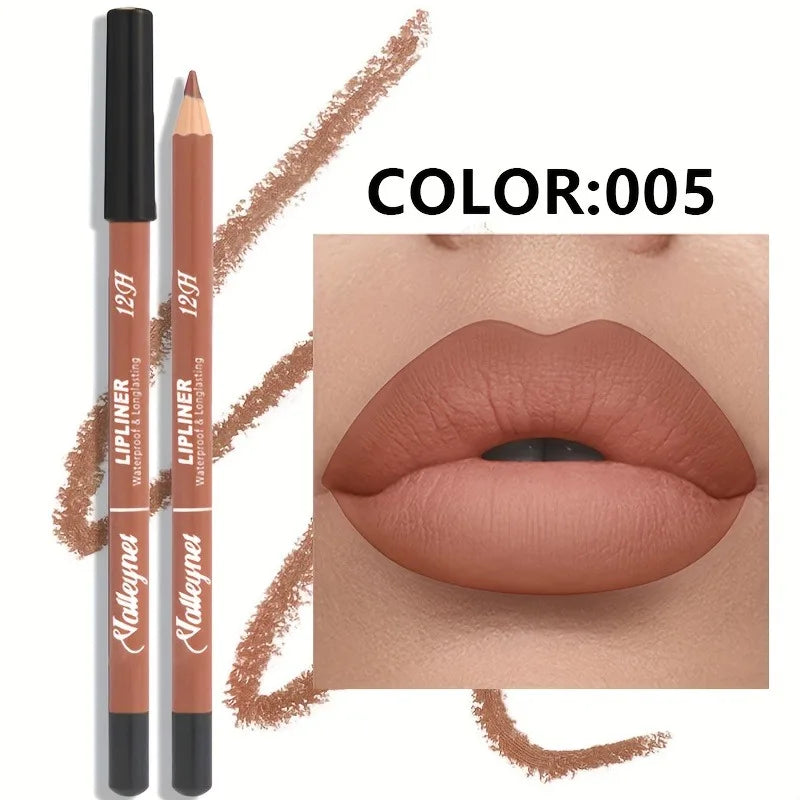 6 Color Velvet Matte Lip Liner Set - Long-Lasting Versatile Shades