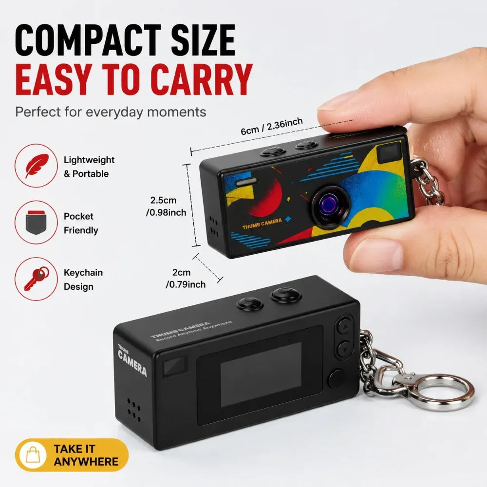 1080P HD Mini Keychain Thumb Camera Portable Pocket Video Recorder