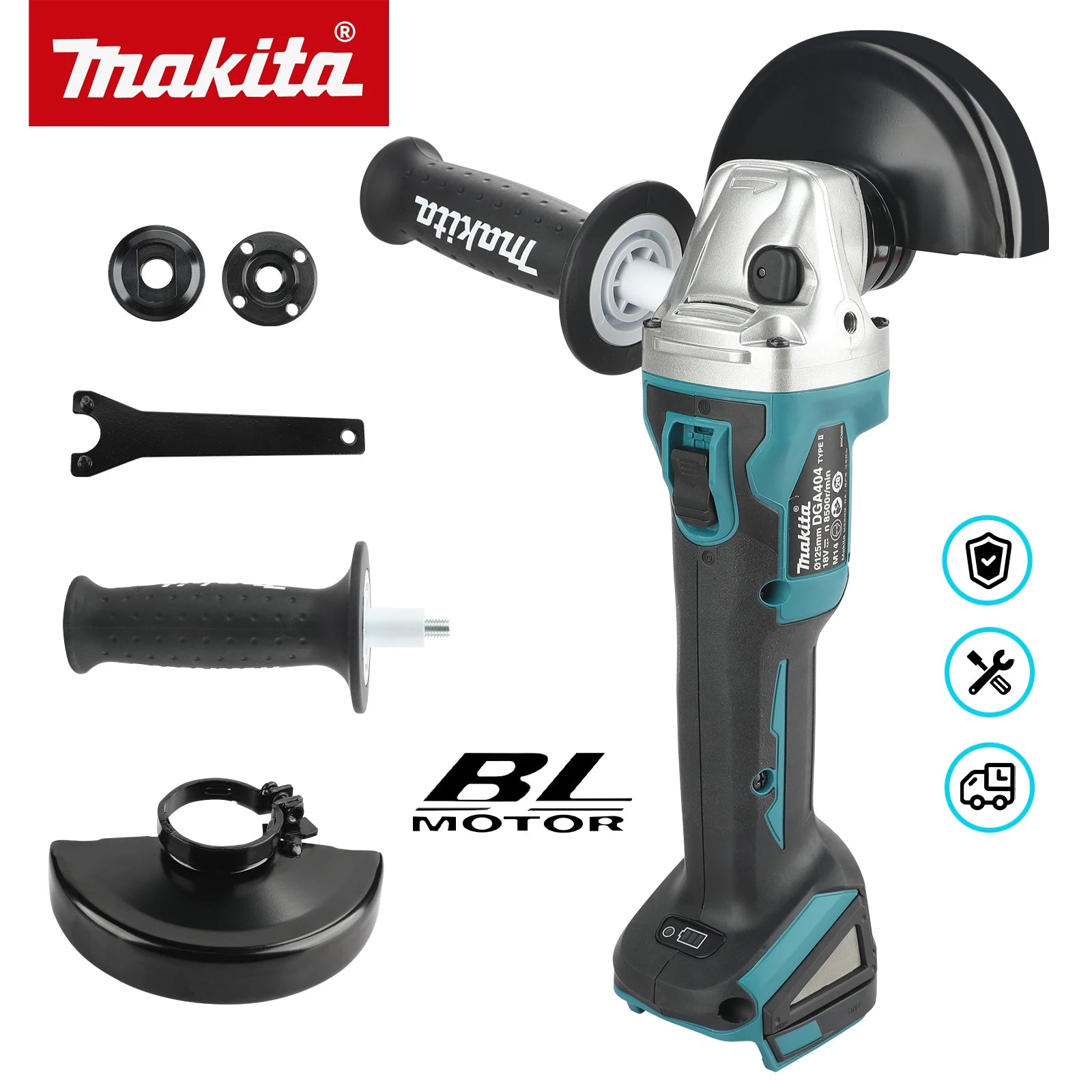 NEW 2026 Makita DGA404 125mm Variable Speed Grinder, 18V Universal Battery, Brushless Cordless Design for Home & Workshop Repair
