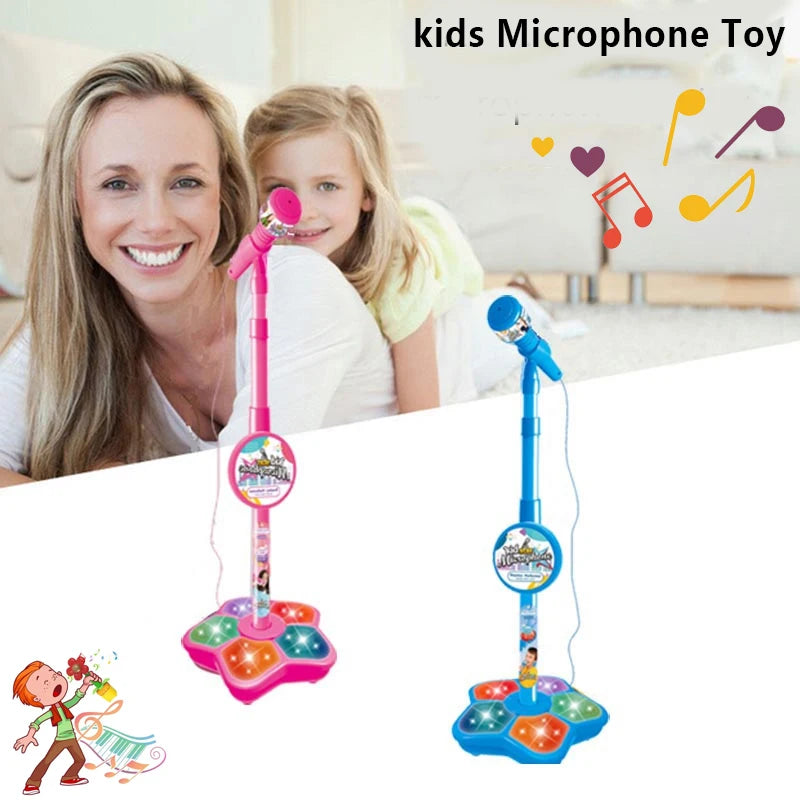 Kids Microphone Stand Toy, Portable Children's Karaoke