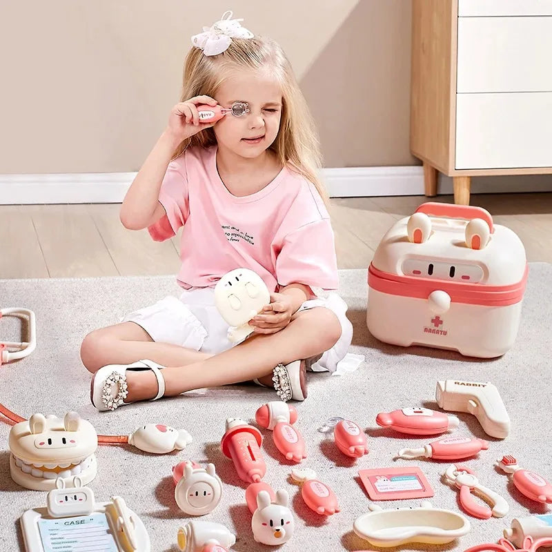 Nana Rabbit Doctor Playset – Nurse Pretend Play with Stethoscope Injection Toy for Baby Interactive Role-Play