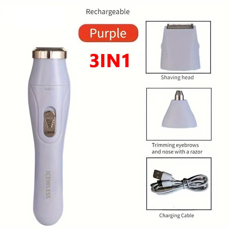 Electric Hair Trimmers for Women Waterproof Razor Painless Private Body
