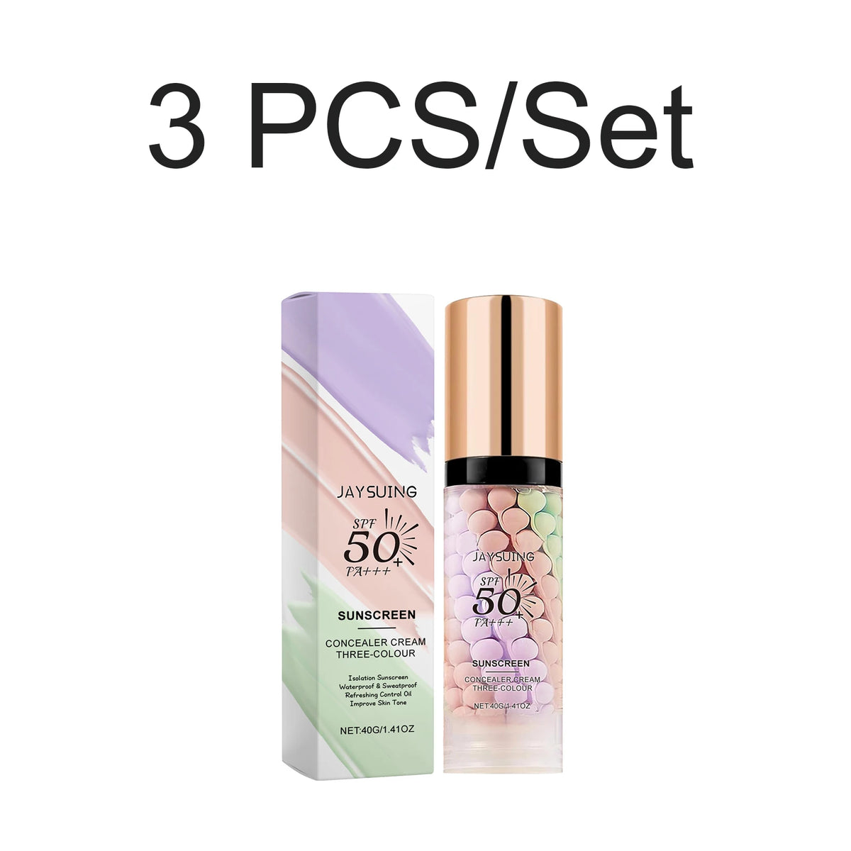 Tri Color Isolation Cream Sunscreen Primer Waterproof