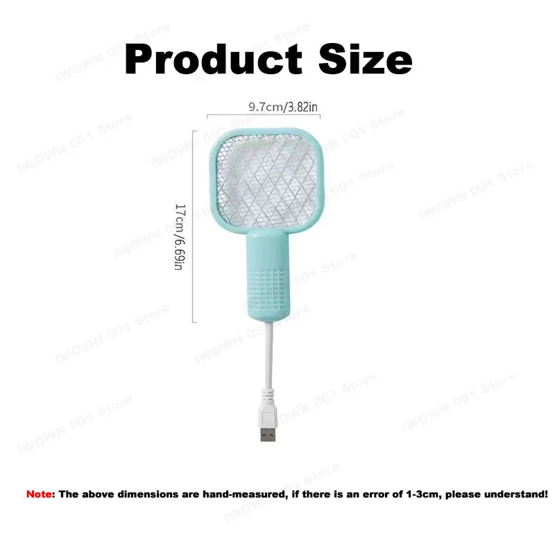 USB Mosquito Swatter Trap Electric Shock Mini Fly Bug Zapper